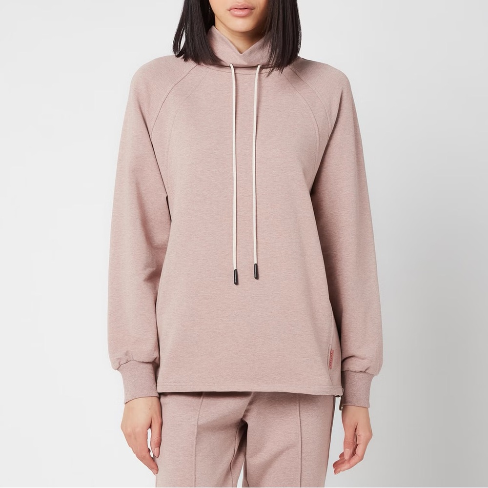 Varley atlas cowl mock neck pink sweatshirt size large